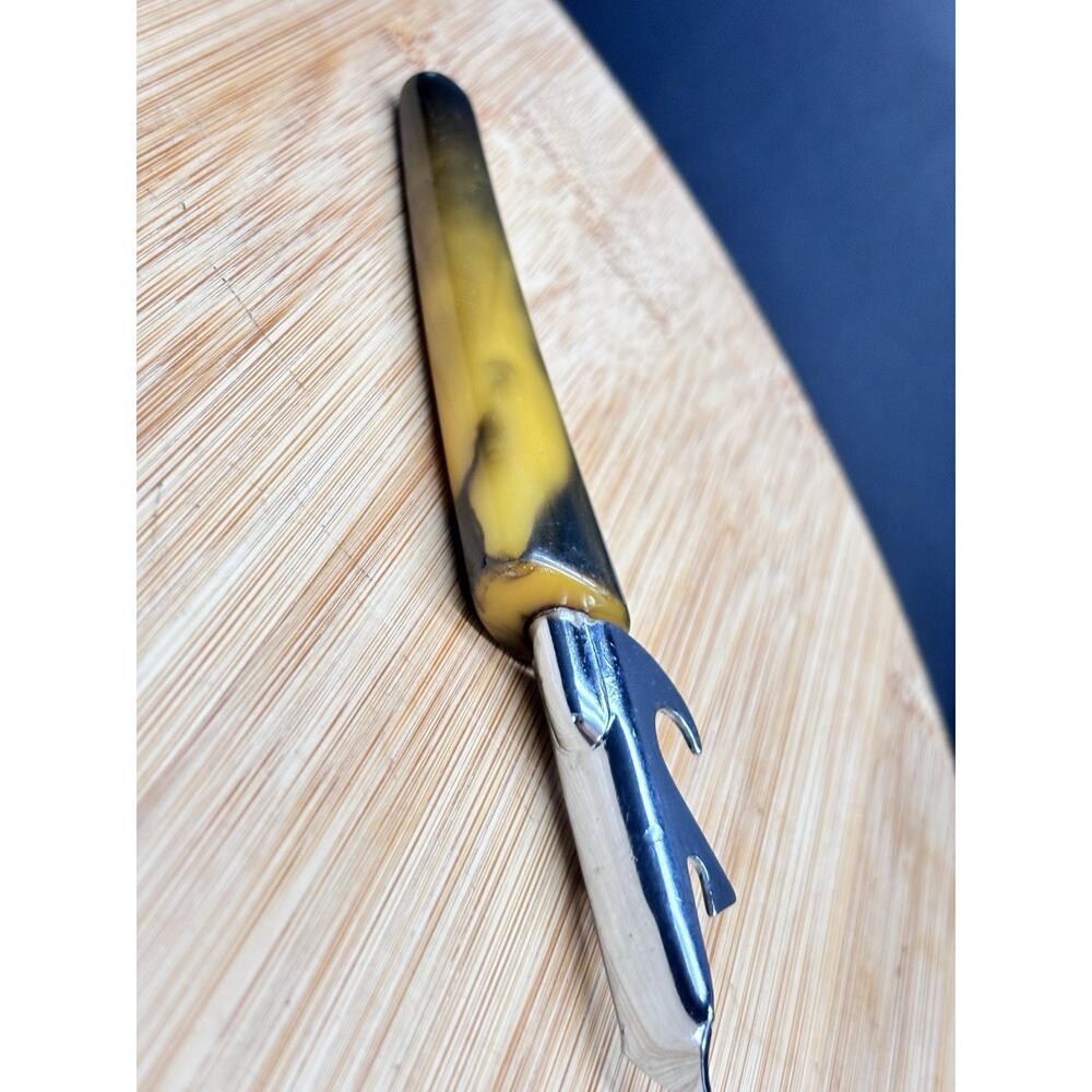 MCM Bakelite Marbled Carmel & Butterscotch Trav-L-Bar Bottle Opener - Picture 7 of 10